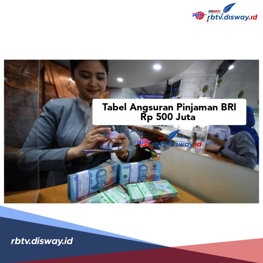 Tabel Angsuran Pinjaman BRI Plafon Rp 500 Juta Bunga Ringan, Calon Debitur Lengkapi Syaratnya