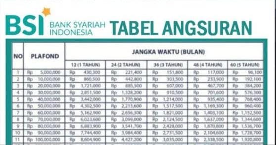 Pinjaman KUR BSI 2024, Segini Angsuran KUR BSI Pinjaman Rp25-Rp40 Juta Tanpa Bunga