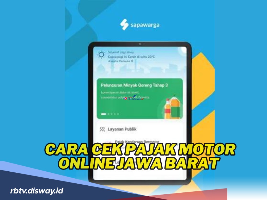 Warga Jabar Wajib Tahu! Begini Loh Cara Cek Pajak Motor  Via Online untuk Wilayah Jawa Barat