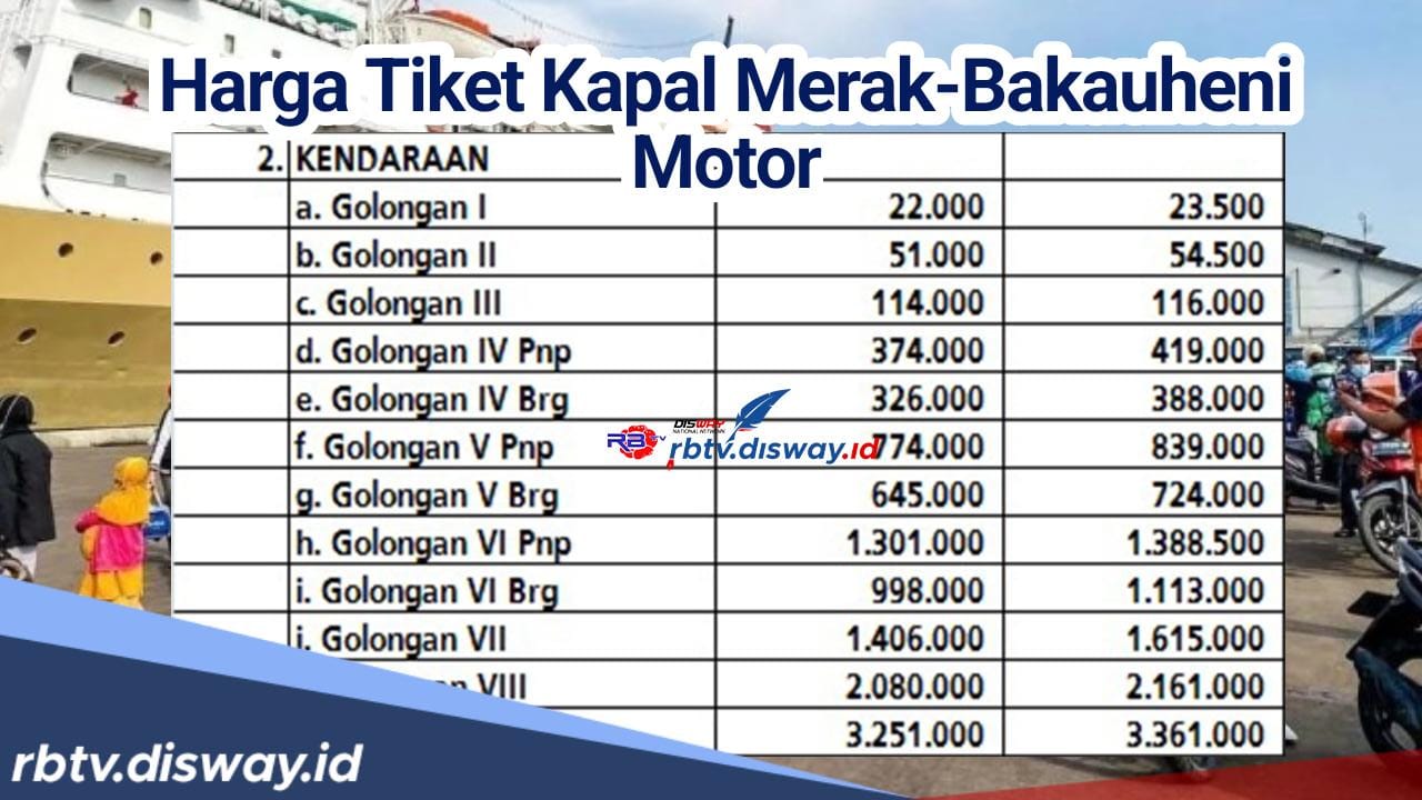 Segini Harga Tiket Kapal Merak-Bakauheni untuk Pengendara Motor Terbaru April 2024