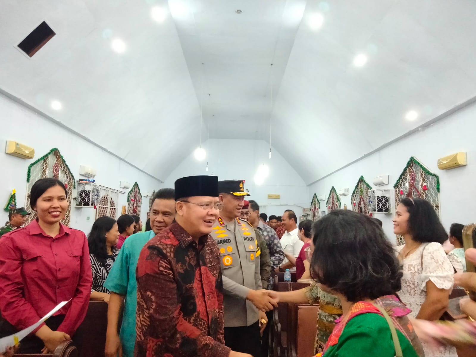 Malam Natal, Gubernur Bersama Kapolda dan Forkopimda Keliling Gereja Cek Kondisi Lapangan