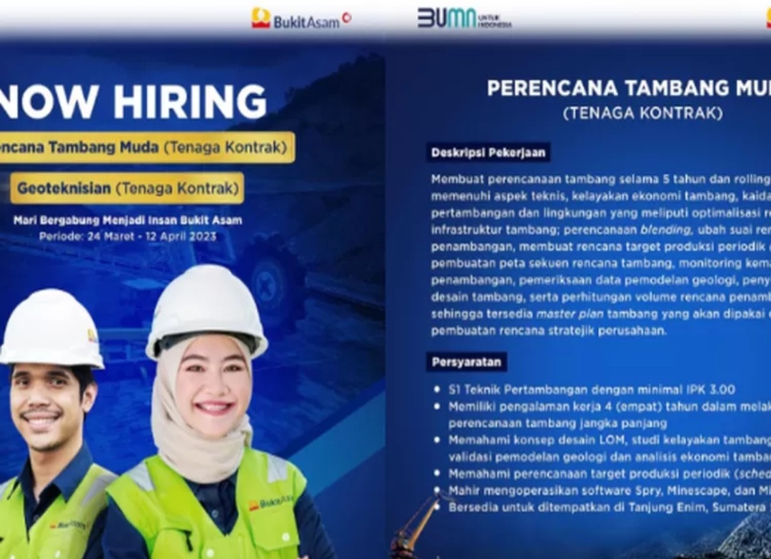 Buruan Daftar, 2 Perusahaan BUMN Ini Masih Buka Lowongan Pekerjaan, Ini Klasifikasinya