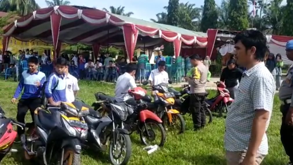 Mantap Pak Polisi, 8 Sepeda Motor Knalpot Brong Milik Pelajar Ditahan