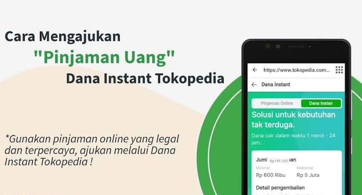 Cara Pinjam Uang Rp6 Juta di Fitur Dana Instan Tokopedia, 1 Menit Cair