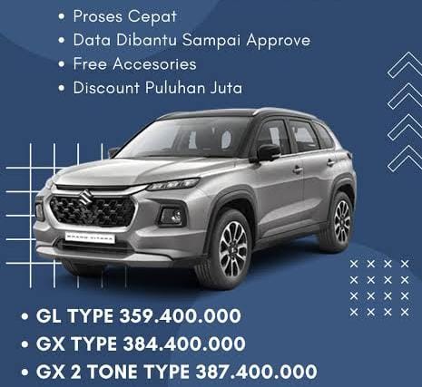 Simulasi DP dan Angsuran Kredit Suzuki Grand Vitara 2024, Harga OTR Rp 354 juta dan Rp 384 Juta