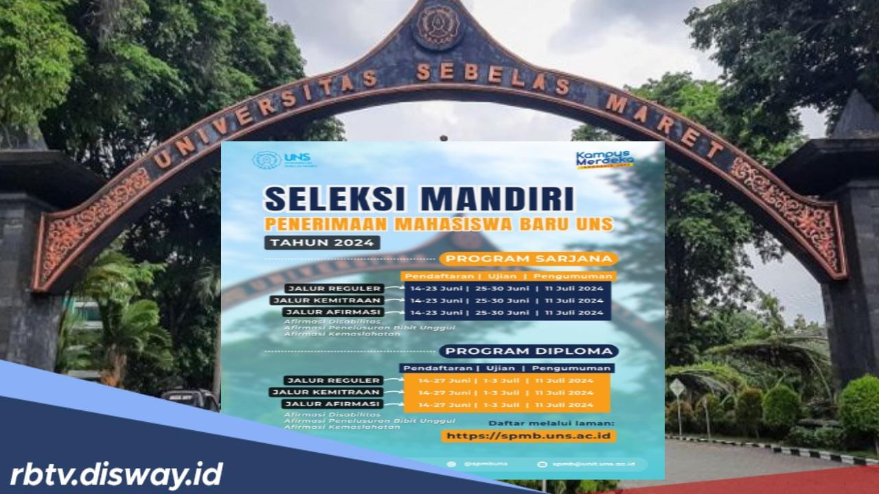 Ayo Daftar, Ini 5 Jalur Seleksi Mandiri UNS 2024 yang Masih Dibuka, Cek Syartanya