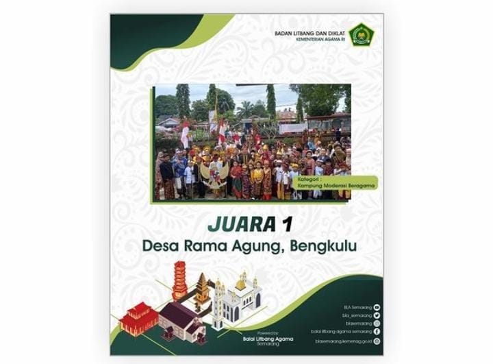 Luar Biasa, Desa Rama Agung Raih Peringkat 1 Lomba Inovasi Moderasi Agama Tingkat Nasional