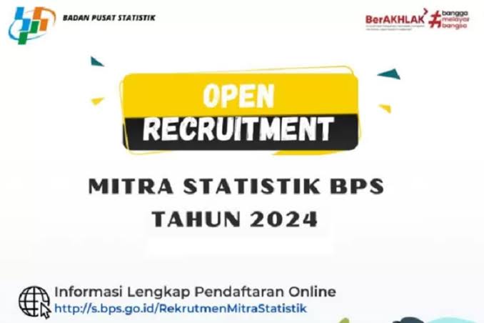 Pendaftaran Mitra Statistik BPS 2024 Masih Dibuka, Ini Syarat, Cara Daftar dan Jadwal Seleksi