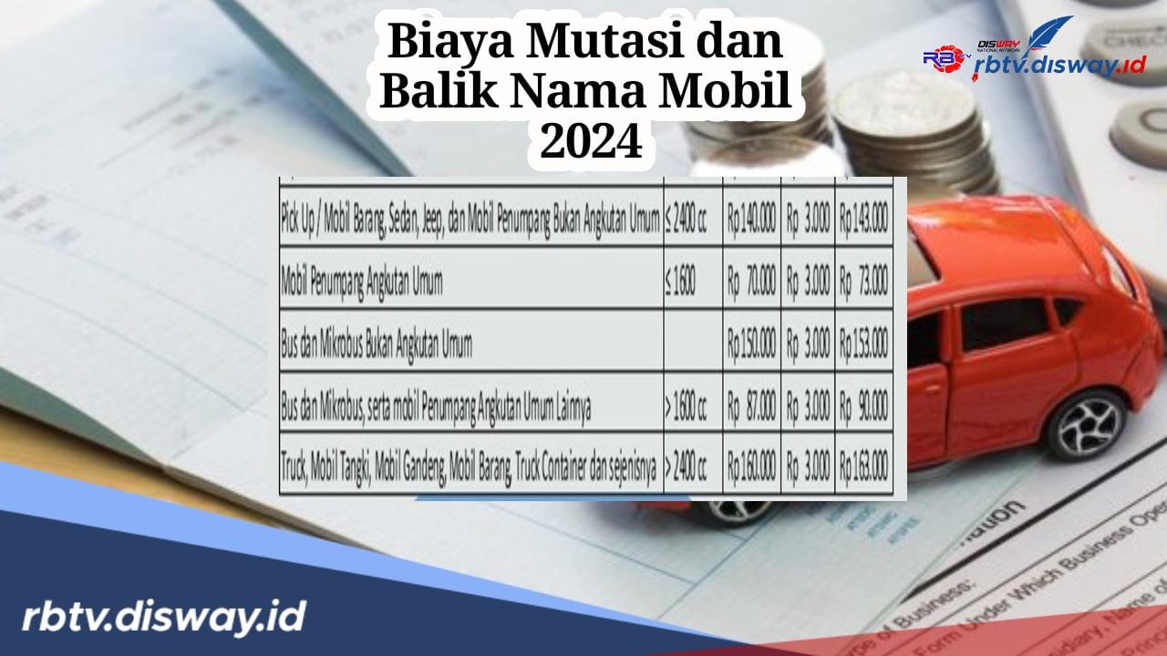 Pemilik Mobil Perlu Tahu, Segini Biaya Mutasi dan Balik Nama Mobil 2024