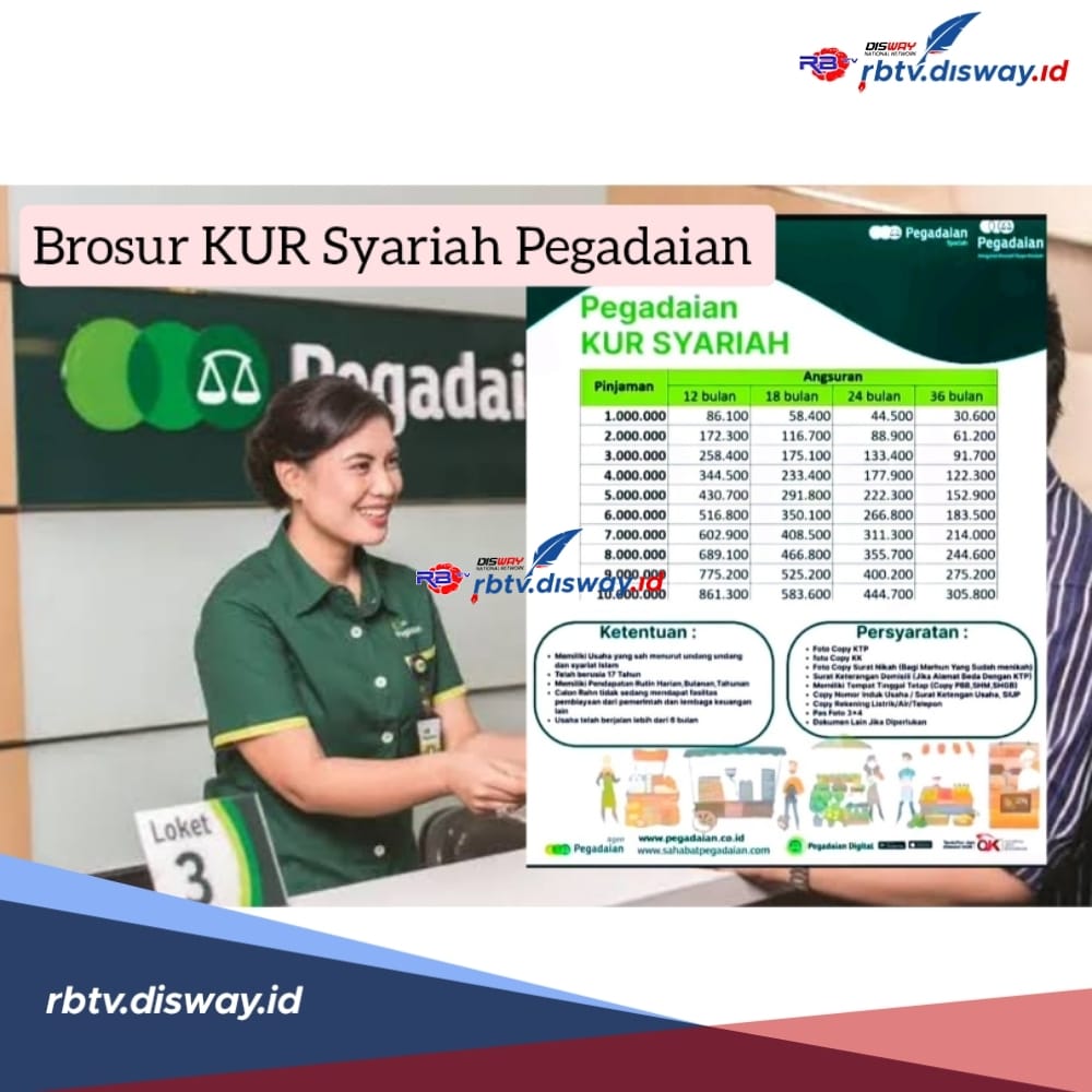 Brosur KUR Syariah Pegadaian, Cek Syarat hingga Tabel Angsuran Pinjaman Rp 5-10 Juta