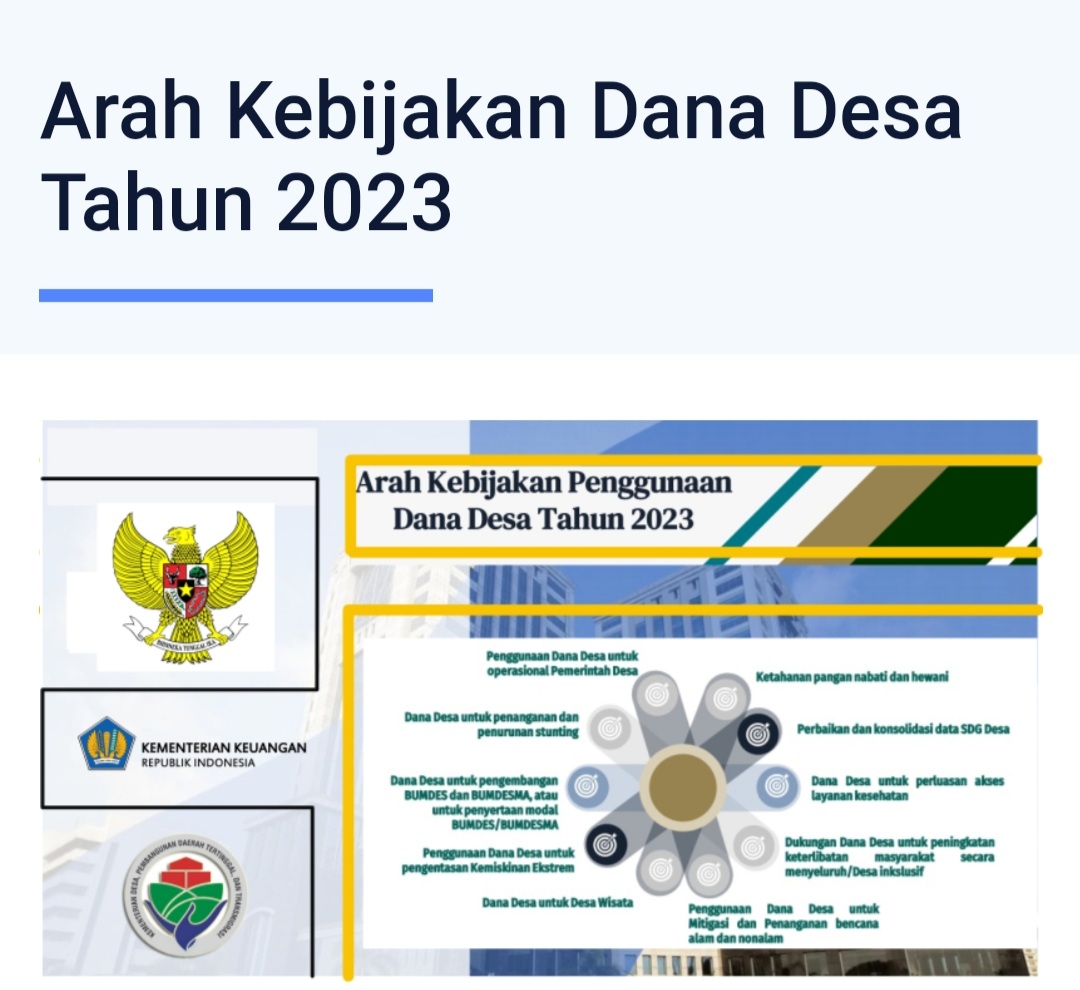 Dana Desa 2023 untuk Apa Saja? Kades Mesti Paham, Ini Aturan Terbarunya