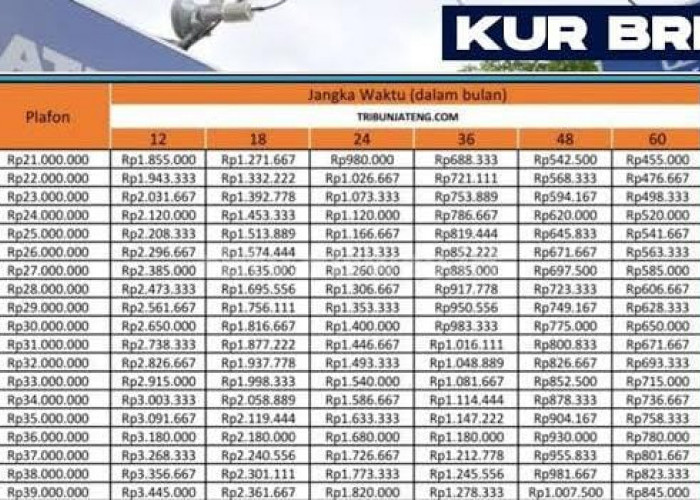 Cek Angsuran KUR BRI Pinjaman Rp 75 Juta dengan Bunga 0,2 Persen, Cicilan Ringan Mulai Rp1 Jutaan