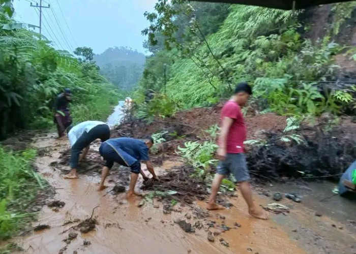 Bukit Resam Longsor Lagi, Kendaraan yang Melintas Diminta Waspada 