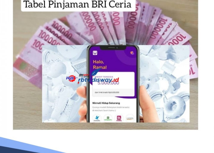 Tabel Pinjaman BRI Ceria Rp 5 Juta, Cukup Modal KTP Dana Cair dalam 10 Menit