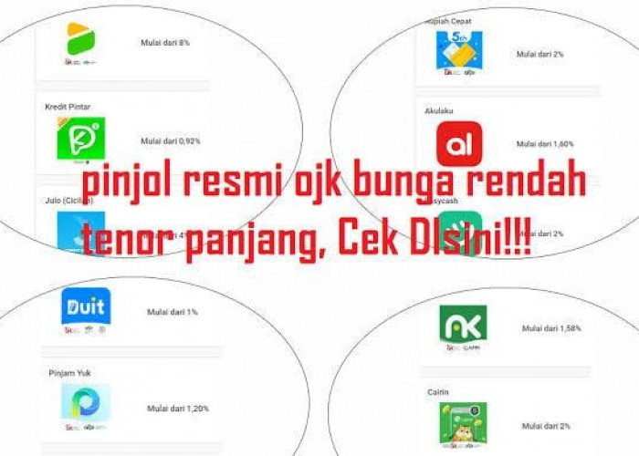 Cari Pinjol Bunga Rendah Tenor Panjang Limit Besar? Silakan Intip 10 Rekomendasinya di Sini