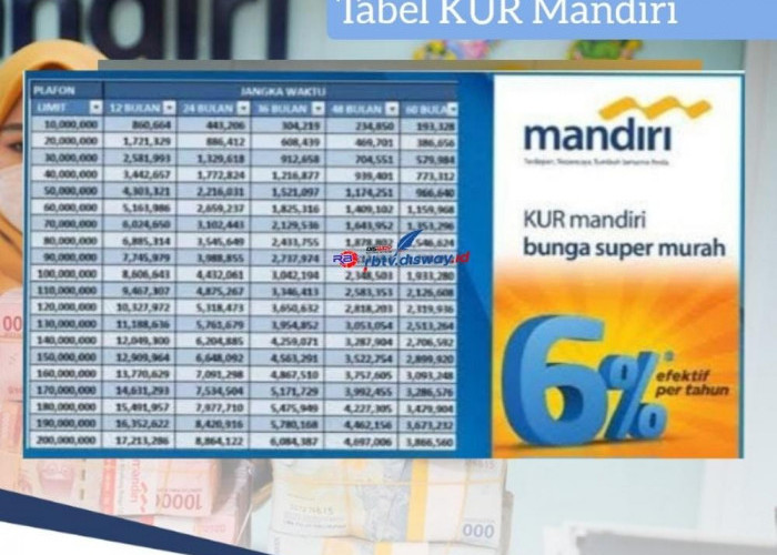 Tabel KUR Mandiri 2024 Pinjaman Rp 25 Juta Ada Angsuran Rp 400 Ribuan, Proses Cair Cepat 