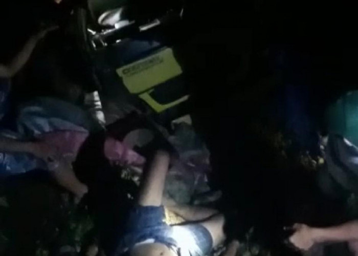 Truk Angkutan Kentang Terjun ke Dalam Jurang Tebing Batu