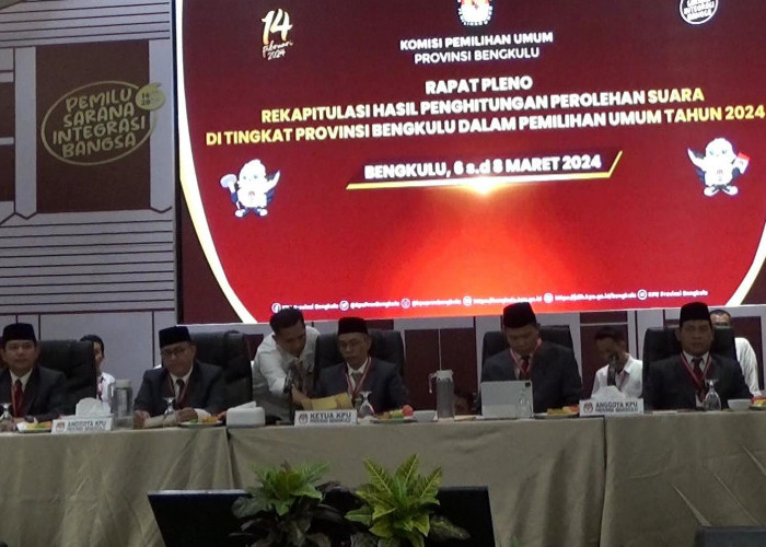 Hasil Pleno KPU Provinsi, Ini Perolehan Suara Seluruh Caleg DPRD Provinsi Dapil Kota Bengkulu