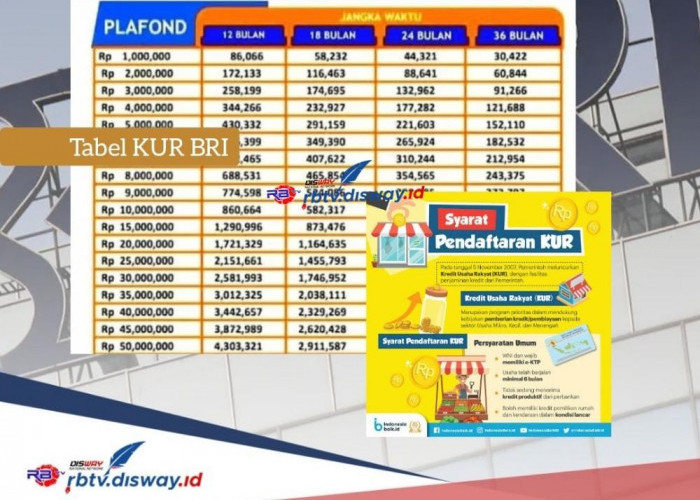 Tabel KUR BRI 2024 Terbaru Pinjaman Rp 25-100 Juta, Cicilan Ringan dan Syarat Mudah