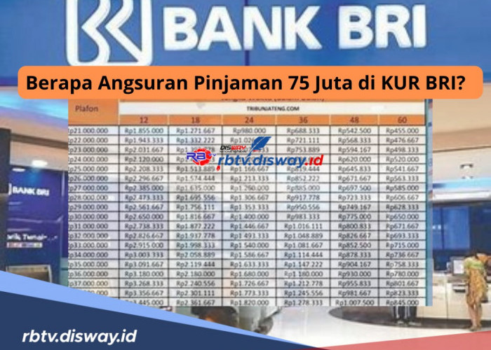 Tabel Angsuran Pinjaman Rp75 Juta di KUR BRI 2024, Lengkap dengan Syarat dan Dokumen Pengajuan 