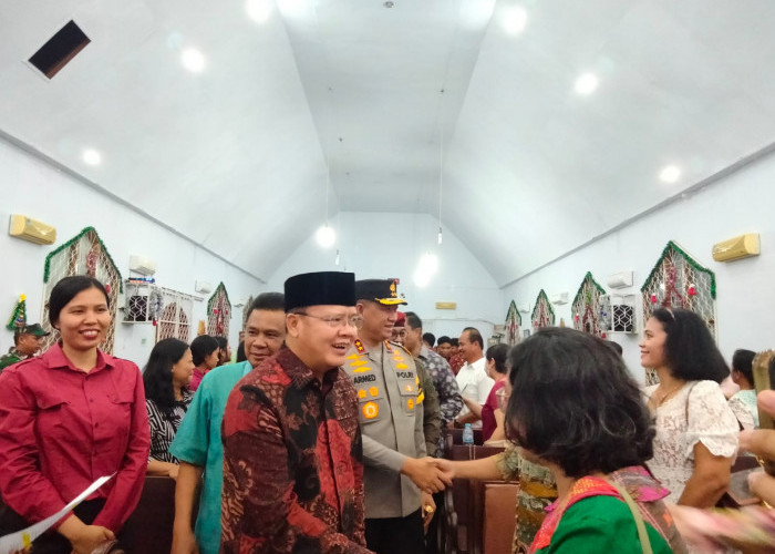 Malam Natal, Gubernur Bersama Kapolda dan Forkopimda Keliling Gereja Cek Kondisi Lapangan