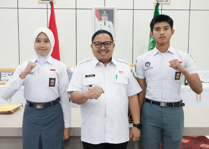 Pj Walikota Beri Dukungan Moril dan Materil, 2 Pelajar Kota Bengkulu Jadi Paskibraka Tingkat Nasional 2024