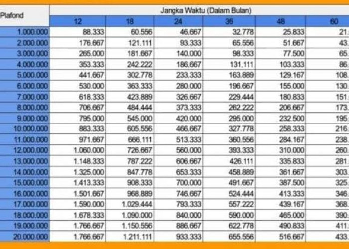 Syarat dan Tabel Angsuran KUR Mikro BRI 2024, Pinjaman Rp10-50 Juta Tanpa Jaminan 