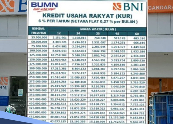 Tabel Angsuran KUR BNI 2024, Petani Bisa Dapat Pinjaman Rp 100 Juta Bunga Rendah, Cicilan di Bawah Rp 2 Juta 