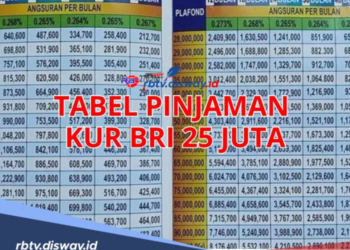 Pinjam Uang KUR BRI Rp 25 Juta Cicilan Berapa? Ini Besaran Cicilan dengan Tenggat Waktu 12 hingga 60 Bulan