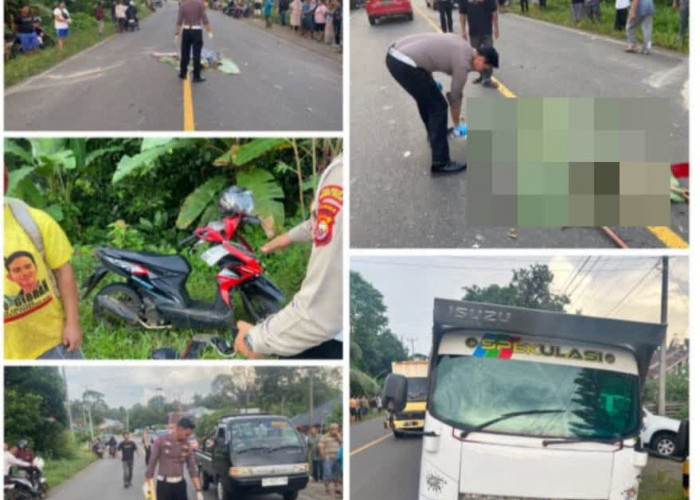 Gagal Menyalip, Buruh Asal Padang Tambak Meninggal Dunia Akibat Dihantam Truk