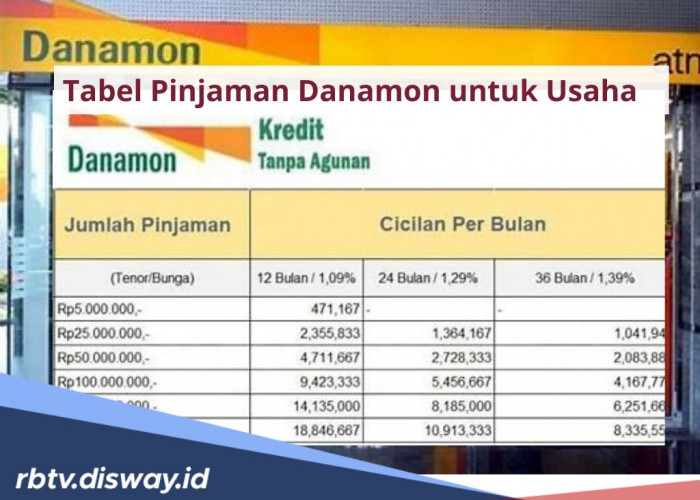 Tabel Pinjaman Danamon untuk Usaha, Plafon Rp 5-50 Juta Tenor Sampai 60 Bulan, Begini Persyaratannya