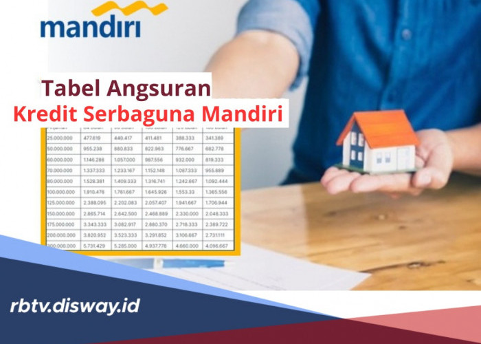 Tabel Kredit Serbaguna Mandiri, Plafon Rp5-100 Juta Cicilan Ringan, Cek Syarat Pengajuannya