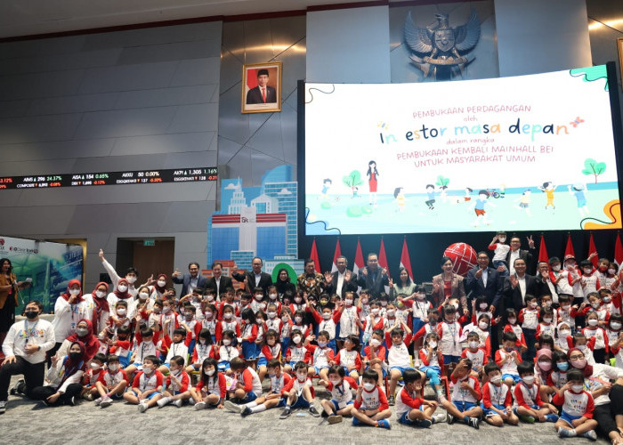 Siswa TK Jadi Tamu Pertama Pembukaan Kembali Main Hall BEI