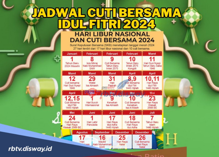 Kapan Cuti Bersama Idul Fitri 2024? Berikut Informasinya serta Jadwal Hari Raya Idul Fitri 2024