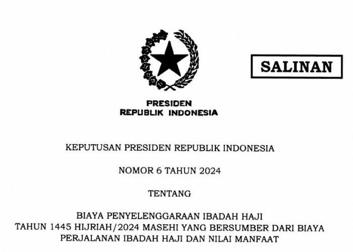 ini Kepres Tentang BPIH, Embarkasi Padang Terendah Ketiga, CJH Bengkulu Rp 51,7 Juta