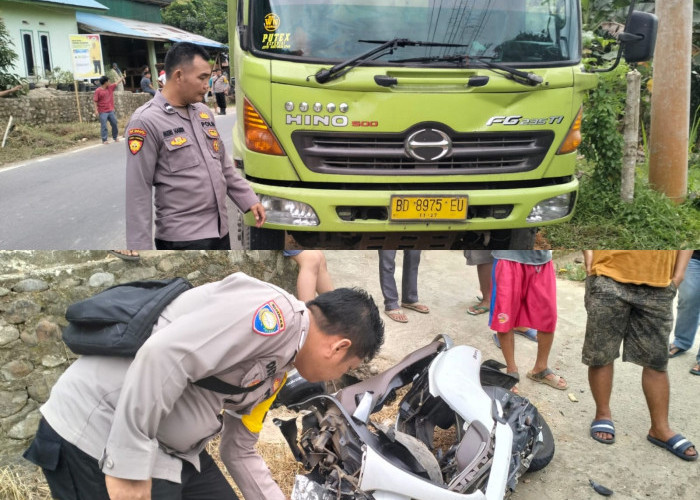 2 Pelajar Luka Berat Akibat Hantam Truk di Tikungan Desa Pagar  Gasing Seluma