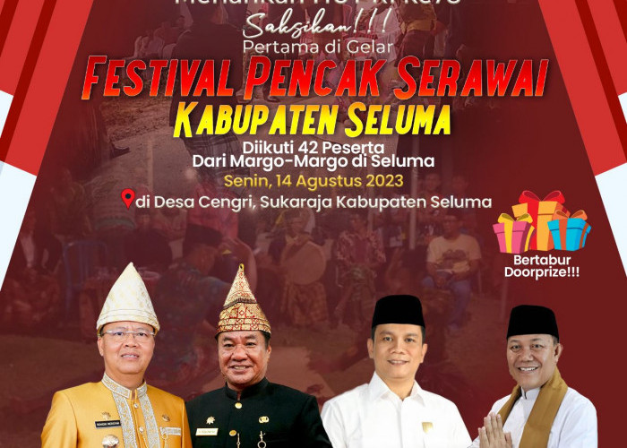 Meriahkan HUT RI ke 78, Pemprov Bengkulu Gelar Festival Pencak Serawai di Seluma 