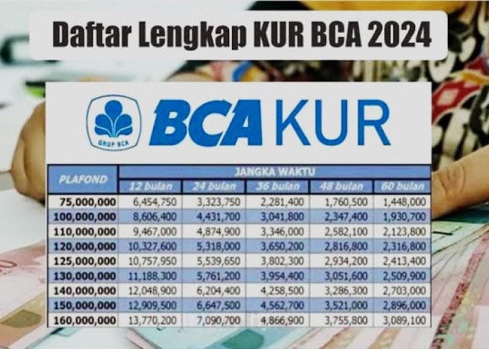 Simulasi Tabel Angsuran KUR BCA 2024 Pinjaman Rp25-50 Juta, Serta Syarat dan Cara Pengajuan