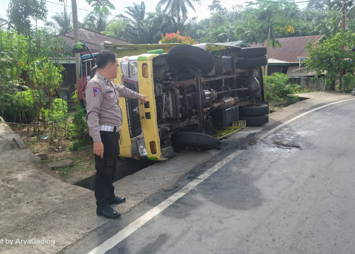 Truk Muatan Cabai dan Salak Asal Temanggung Terguling di Seluma