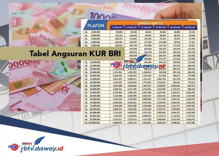 Tabel Pinjaman KUR BRI 2024 Terbaru Rp 65 Juta Proses Cair Cepat, Cicilan Bulanan Mulai Rp1,4 Jutaan