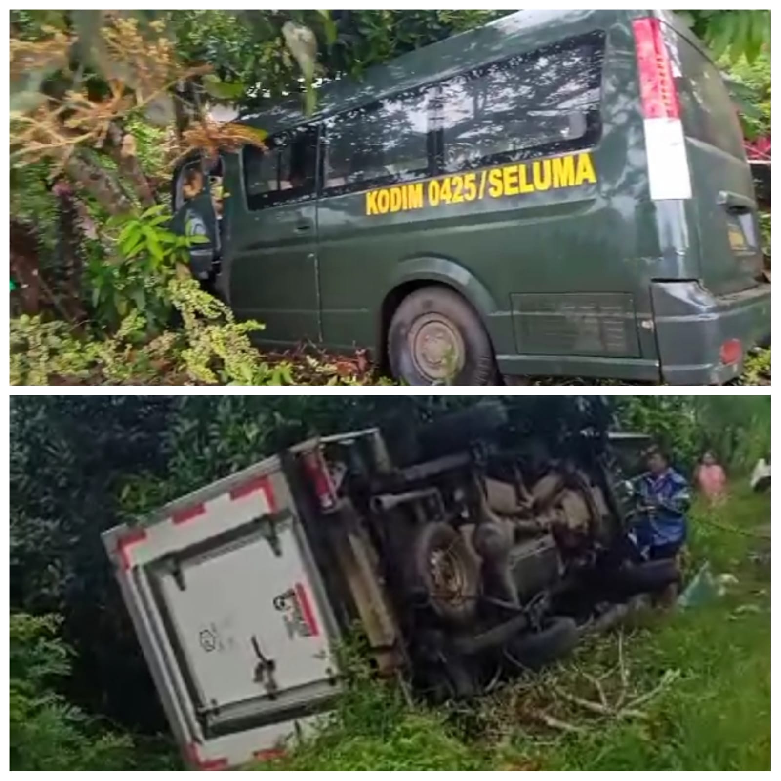 Mobil Box VS Engkel Kodim Seluma, Sopir Truk Terjepit